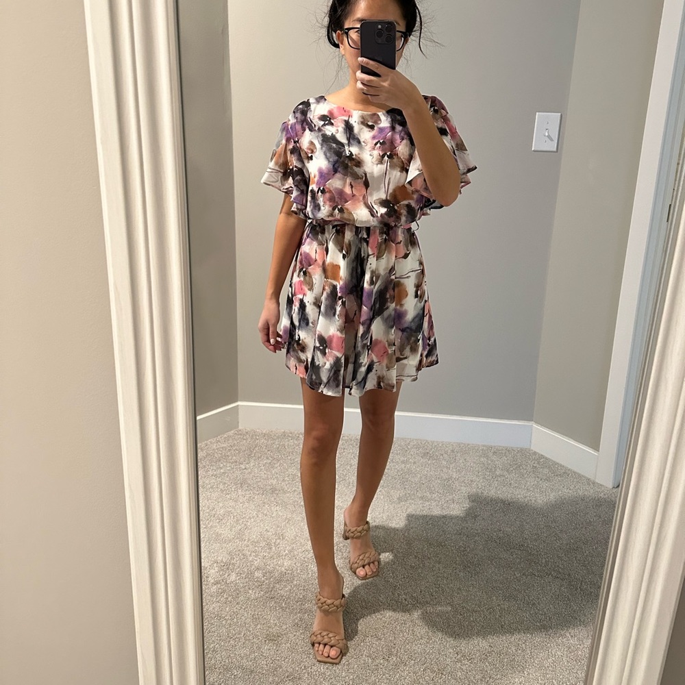 Women’s Floral Watercolor Dress - House of Harlow XS